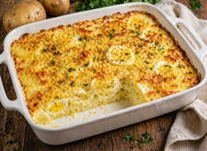Kartupeļu un olu sacepums